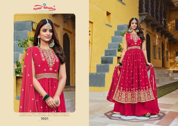 Your Choice Ruby Wedding Wear georgette Designer Embroidery Suit Collection